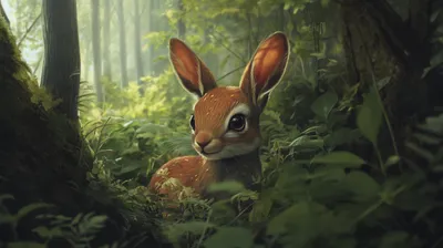 Vibrant Cute Wallpaper Nature Wallpaper 4K 2912x1632 A, Cute, Woodland, Creature, This, Hd, Desktop, Wallpaper, Features, Charming, Fawn, Nestled, Gray, Ultrawide, QHD
