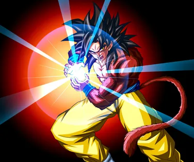 Super Saiyan Goku Fantasy Wallpaper 4K 1366x1138 Hd, Desktop, Wallpaper, Of, Super, Saiyan, 4, Goku, Dragon, Ball, Preparing, Kamehameha, White, Square
