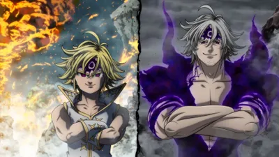 Estarossa Meliodas Anime Black/Dark Wallpaper 4K 3840x2160 Hd, Desktop, Wallpaper, Featuring, Estarossa, And, Meliodas, From, Anime, Seven, Deadly, Sins, Gray, Ultrawide, 4k