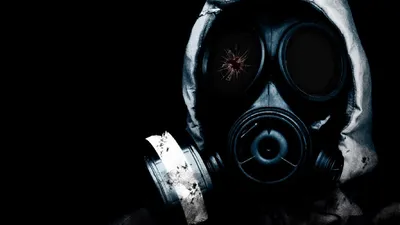 Sleek Dark Wallpaper Black/Dark Wallpaper 4K 1920x1080 A, Dark, Atmospheric, Hd, Wallpaper, Featuring, Masked, Figure, Gas, Mask, Evoking, Themes, White, Gray, Ultrawide, Full HD