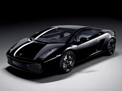 Sleek Black Gallardo Showcased Cars Wallpaper 4K 1920x1440 A, Sleek, Black, Lamborghini, Gallardo, Showcased, In, Stylish, Pose, Set, Against, Dark, White, Landscape, Full HD