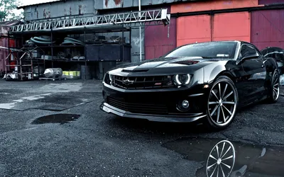 Black Chevrolet Camaro Industrial Setting Cars Wallpaper 4K 1920x1200 Hd, Desktop, Wallpaper, Featuring, A, Black, Chevrolet, Camaro, Parked, Industrial, Setting, Showcasing, Pink, Gray, Ultrawide, Full HD
