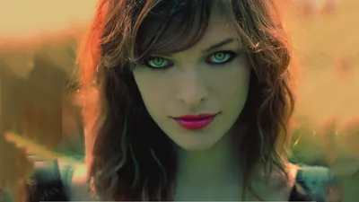 Crisp Celebrity Wallpaper Abstract Wallpaper 4K 1920x1080 Hd, Desktop, Wallpaper, Featuring, Celebrity, Milla, Jovovich, With, Intense, Eyes, Vibrant, Lipstick, Brown, Gray, Ultrawide, Full HD