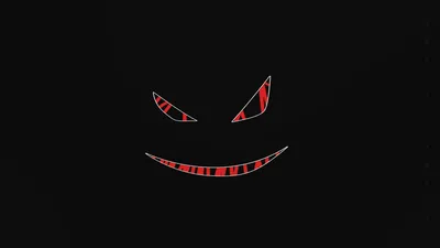 Crisp Minimalist Wallpaper Black/Dark Wallpaper 4K 4444x2500 Minimalist, Dark, Face, With, Red-patterned, Slitted, Eyes, And, Crooked, Grin, Deep, Black, Ultrawide, 4k