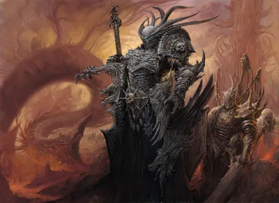 Dreamy Dark Wallpaper Black/Dark Wallpaper 4K 2064x1500 Dark, Armored, Warrior, Creature, Wielding, A, Sword, Set, Shadowy, Menacing, Warhammer, 40k-inspired, Brown, Landscape, Full HD