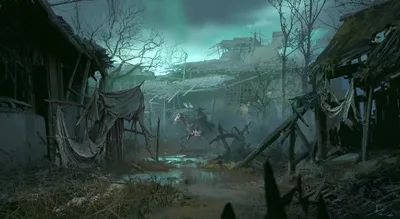 Dark Fantasy Depicting Abandoned World Wallpaper 4K 1920x1050 A, Dark, Fantasy, Hd, Wallpaper, Depicting, An, Abandoned, Village, Horse, Skeleton, Amidst, Gray, Ultrawide, Full HD