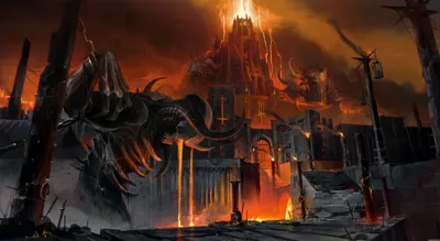 Dark Apocalyptic Doom Eternal Fiery Black/Dark Wallpaper 4K 3827x2100 Hd, Desktop, Wallpaper, Featuring, A, Dark, Apocalyptic, Doom, Eternal, Scene, Fiery, Landscapes, Brown, Ultrawide, QHD