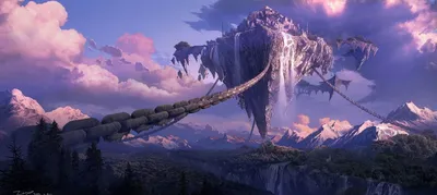 Serene Fantastical Wallpaper Nature Wallpaper 4K 2410x1080 Hd, Desktop, Wallpaper, Featuring, A, Fantastical, Landscape, With, Mountainous, Castle, Atop, Giant, Gray, Ultrawide, Full HD