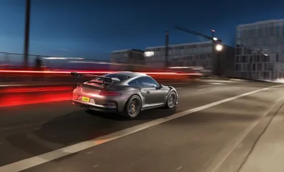 Silver Gt3 Speeds City Street World Wallpaper 4K 3840x2336 Silver, Porsche, 911, Gt3, Rs, Speeds, Through, A, City, Street, Night, Motion, Gray, Brown, Ultrawide, 4k