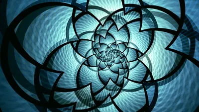 Abstract Fractal Design Swirling Abstract Wallpaper 4K 1920x1080 Abstract, Fractal, Design, Featuring, Swirling, Cyan, Patterns, In, Psychedelic, Style, Creates, Trippy, Gray, Ultrawide, Full HD