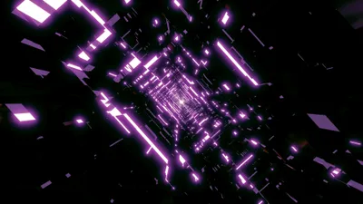 Abstract Artistic Square Tunnel Black/Dark Wallpaper 4K 3840x2160 Abstract, 3d, Artistic, Image, Featuring, A, Square, Tunnel, Glowing, Purple, Lights, Black, White, Gray, Ultrawide, 4k