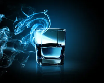 Artistic Glass Water Black/Dark Wallpaper 4K 3800x3040 An, Artistic, Hd, Desktop, Wallpaper, Featuring, A, Glass, Water, Swirling, Blue, Smoke, White, Square, QHD