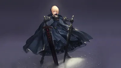 Saber Fate Series Specifically Stay Black/Dark Wallpaper 4K 1920x1080 Hd, Desktop, Wallpaper, Featuring, Saber, From, The, Fate, Series, Specifically, Stay, Night, Gray, White, Ultrawide, Full HD