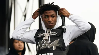 Calm Youngboy Wallpaper Abstract Wallpaper 4K 1920x1080 Youngboy, Never, Broke, Again, Adjusts, His, Hooded, Sweatshirt, While, Holding, Microphone, Stage, White, Ultrawide, Full HD