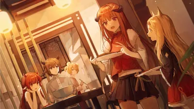Calm Arknights Wallpaper Games Wallpaper 4K 4032x2268 (arknights), Video, Game, Artwork, Anime, Characters, Sharing, A, Warm-lit, Meal, Kitchen, White, Ultrawide, 4k