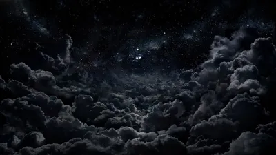 Night Sky Filled Stars Dramatic Nature Wallpaper 4K 1920x1080 Hd, Desktop, Wallpaper, Of, A, Night, Sky, Filled, Stars, Dramatic, Clouds, Showcasing, Gray, Ultrawide, Full HD