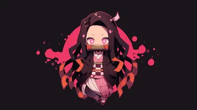 Sleek Nezuko Wallpaper Black/Dark Wallpaper 4K 2912x1632 Hd, Wallpaper, Featuring, Nezuko, Kamado, From, Demon, Slayer, Kimetsu, Yaiba, Dark, Red, Pink, White, Ultrawide, QHD
