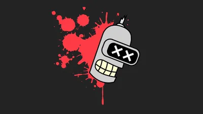 Minimalist Bender Futurama Show Minimal Wallpaper 4K 1920x1080 Minimalist, Bender, Futurama, Tv, Show, Hd, Desktop, White, Red, Ultrawide, Full HD