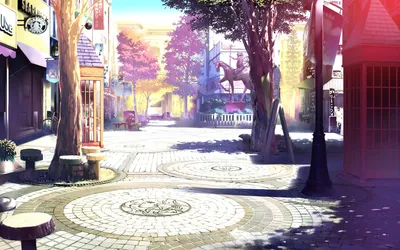 Serene Vibrant Wallpaper World Wallpaper 4K 1920x1200 A, Vibrant, Anime, Cityscape, Featuring, Colorful, Trees, Quaint, Buildings, Charming, Pathways, Creating, White, Ultrawide, Full HD
