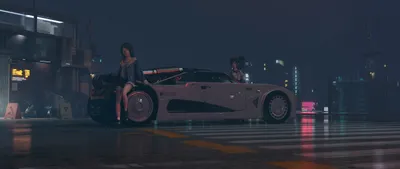 Anime Original Car Design Cars Wallpaper 4K 2758x1167 Hd, Anime-style, Desktop, Wallpaper, Featuring, An, Original, Car, Design, Two, Characters, Beside, Gray, Ultrawide, QHD