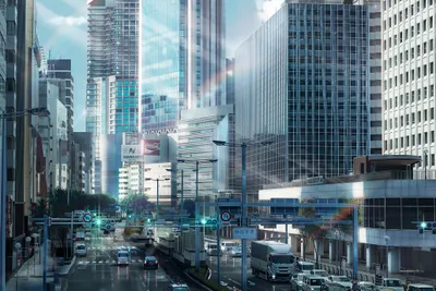 Calm Anime Wallpaper World Wallpaper 4K 2067x1378 Hd, Anime, Cityscape, Wallpaper, Featuring, A, Sunlit, Street, Detailed, Anime-style, Buildings, Cars, Gray, White, Landscape, Full HD