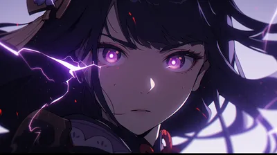 Baal Raiden Shogun Abstract Wallpaper 4K 2912x1632 Hd, Desktop, Wallpaper, Of, Baal, Raiden, Shogun, From, (genshin, Impact), Featuring, Her, White, Ultrawide, QHD