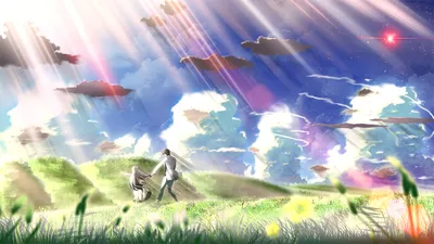 Anime Bright Colorful Sky Abstract Wallpaper 4K 1920x1080 Anime-style, Hd, Desktop, Wallpaper, Featuring, A, Bright, Colorful, Sky, Sunbeams, Shining, Over, White, Ultrawide, Full HD