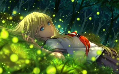 Vivid Anime Wallpaper Black/Dark Wallpaper 4K 1920x1200 Hd, Wallpaper, Featuring, An, Anime, Girl, With, Long, Blonde, Hair, Blue, Eyes, White, Brown, Ultrawide, Full HD
