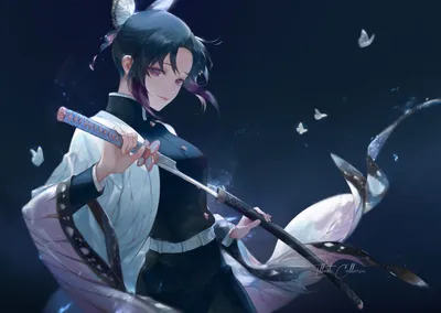 Epic Shinobu Wallpaper Abstract Wallpaper 4K 1920x1362 Hd, Desktop, Wallpaper, Featuring, Shinobu, Kochou, From, The, Anime, Demon, Slayer:, Kimetsu, White, Gray, Landscape, Full HD