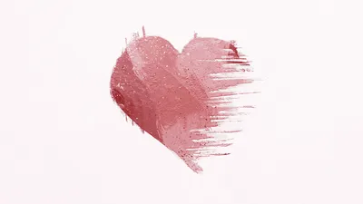 Moody Minimalist Wallpaper Minimal Wallpaper 4K 1920x1080 Minimalist, Red, Artistic, Heart, With, Painterly, Brushstrokes, On, Pale, Backdrop, Desktop, White, Ultrawide, Full HD