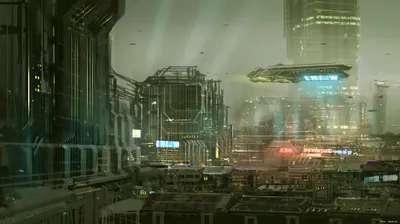 Futuristic Sci Cityscape Towering Skyscrapers World Wallpaper 4K 2500x1400 Futuristic, Sci‑fi, Cityscape, With, Towering, Skyscrapers, And, A, Hovering, Spacecraft, Depicted, Detailed, Gray, Ultrawide, Full HD