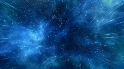 Blue Sci Space Streaking Wallpaper 4K, Space category