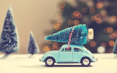 Bright Toy Wallpaper Cars Wallpaper 4K 1680x1050 A, Toy, Car, Carrying, Miniature, Christmas, Tree, Holiday, Bokeh, Lights, Presented, Desktop, White, Ultrawide