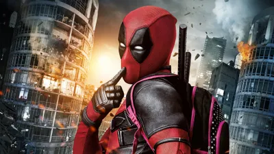 Deadpool Standing Amidst Exploding Nature Wallpaper 4K 3840x2160 Hd, Desktop, Wallpaper, Of, Deadpool, Standing, Amidst, Exploding, Skyscrapers, Thoughtful, Pose, Backpack, White, Gray, Ultrawide, 4k