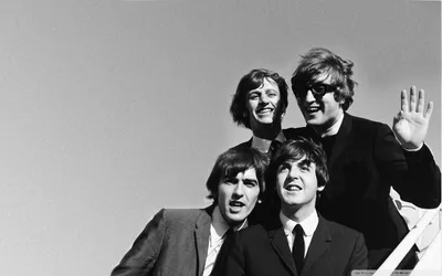 Classic Black White Black/Dark Wallpaper 4K 1920x1200 A, Classic, Black, And, White, Image, Featuring, The, Beatles, Capturing, Their, Iconic, Gray, Ultrawide, Full HD