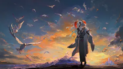 Epic Anime Wallpaper Abstract Wallpaper 4K 5334x3000 Anime, 5334x3000, Orange, Gray, Ultrawide, 4k