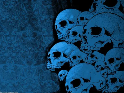 Dark Artistic Cluster Blue Skulls Black/Dark Wallpaper 4K 1920x1440 Hd, Pc, Desktop, Wallpaper, Featuring, A, Dark, Background, Artistic, Cluster, Blue, Skulls, Brown, Landscape, Full HD