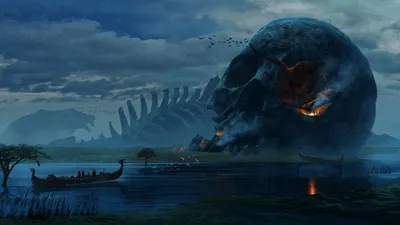 Dark Adventurous Giant Wallpaper 4K, Black/Dark category