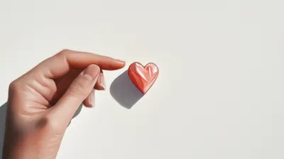 Minimalist Artistic Hand Gently Touching Minimal Wallpaper 4K 2912x1632 A, Minimalist, Artistic, Image, Featuring, Hand, Gently, Touching, Red, Heart, Clean, White, Ultrawide, QHD