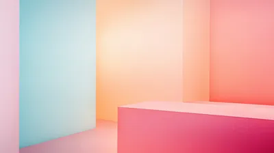 Crisp Minimalist Wallpaper Minimal Wallpaper 4K 2912x1632 Minimalist, Abstract, Design, Featuring, Soft, Pastel, Shapes, In, Harmonious, Blend, Blue, Pink, White, Ultrawide, QHD