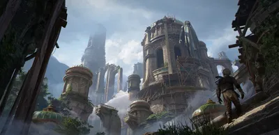 Vivid Depicting Wallpaper Fantasy Wallpaper 4K 3000x1457 Hd, Pc, Desktop, Wallpaper, Depicting, A, Sprawling, Fantasy, City, Towering, Ancient, Structures, Gray, Ultrawide, QHD