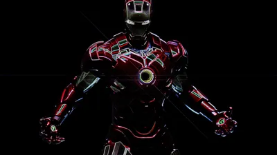 Radiant Iron Wallpaper Black/Dark Wallpaper 4K 1920x1080 Hd, Desktop, Wallpaper, Featuring, Iron, Man, In, A, Striking, Red, Black, Suit, Brown, Teal, Gray, Ultrawide, Full HD
