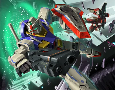 Anime Suit Gundam Space Wallpaper 4K 1920x1511 Anime, Mobile, Suit, Gundam, 00, Hd, Pc, Desktop, Dynamic, Blue-white, Armor, Firing, White, Gray, Square, Full HD