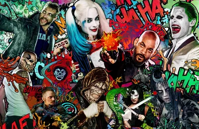 Vibrant Characters Movie Suicide Abstract Wallpaper 4K 1980x1280 Hd, Desktop, Wallpaper, Featuring, Vibrant, Characters, From, The, Movie, Suicide, Squad, Against, White, Ultrawide, Full HD