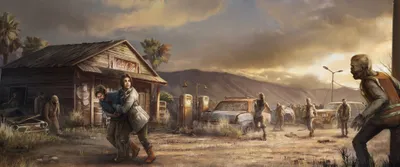 Misty Depicting Wallpaper Cars Wallpaper 4K 3828x1597 Hd, Wallpaper, Depicting, A, Post-apocalyptic, Scene, With, Undead, Zombies, Dark, Atmosphere, Survivors, Gray, Ultrawide, QHD