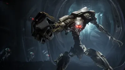 Menacing Combat Mech Firing Glowing Games Wallpaper 4K 3840x2160 4k, Ultra, Hd, Pc, Desktop, Wallpaper, And, Background, Menacing, Combat, Mech, Firing, Gray, Ultrawide