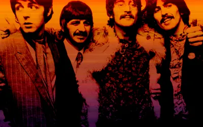 Calm Beatles Wallpaper Abstract Wallpaper 4K 1920x1200 Hd, Desktop, Wallpaper, Of, The, Beatles, With, A, Retro, Warm-toned, Color, Scheme, Orange, Red, Purple, Ultrawide, Full HD