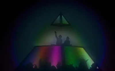 Golden Daft Wallpaper Abstract Wallpaper 4K 2560x1600 Hd, Desktop, Wallpaper, Featuring, Daft, Punk, Performing, On, Illuminated, Stage, Vibrant, Colors, Brown, Ultrawide, QHD