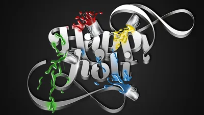 Dreamy Celebrating Wallpaper Abstract Wallpaper 4K 1920x1080 Hd, Desktop, Wallpaper, Celebrating, Holi, With, Vibrant, Colors, Splashed, Text, Happy, Against, White, Gray, Ultrawide, Full HD