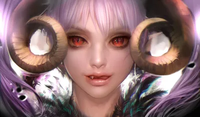 Bright Fantasy Wallpaper Fantasy Wallpaper 4K 2000x1174 Hd, Desktop, Wallpaper, Featuring, A, Fantasy, Demon, With, Purple, Hair, Large, Curved, White, Gray, Ultrawide, Full HD